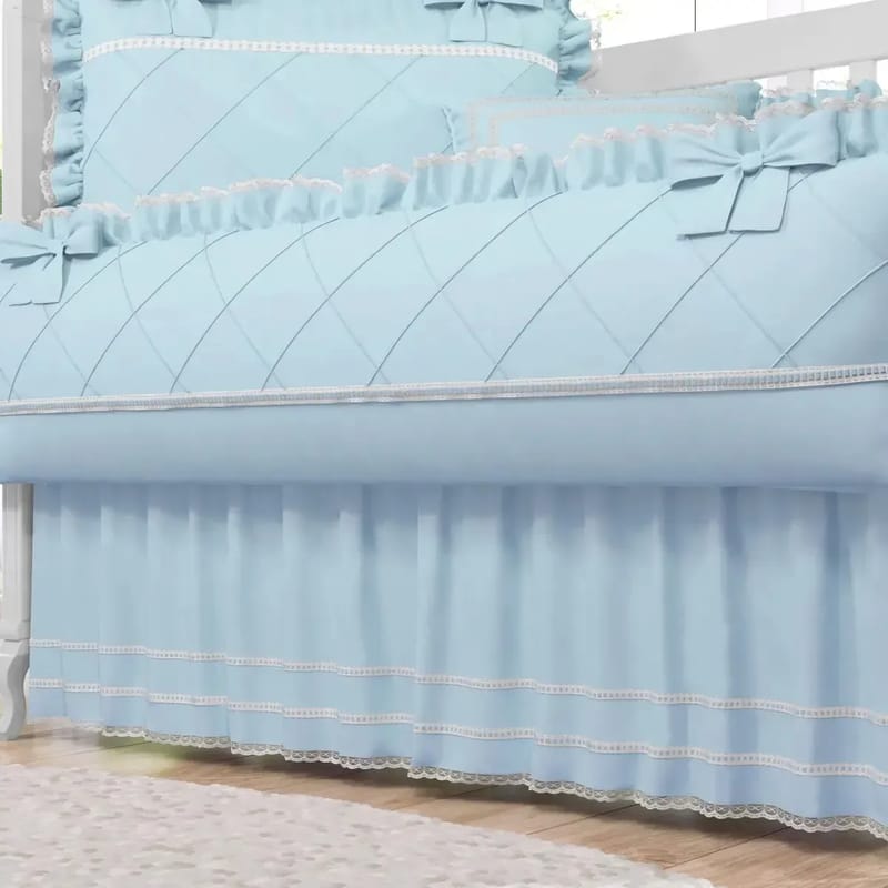 Protetor de Grade para Berço Azul Bebê