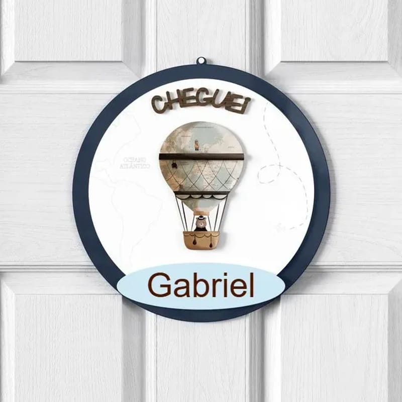 Porta Maternidade Personalizado Teddy Pelo Mundo - Gabriel