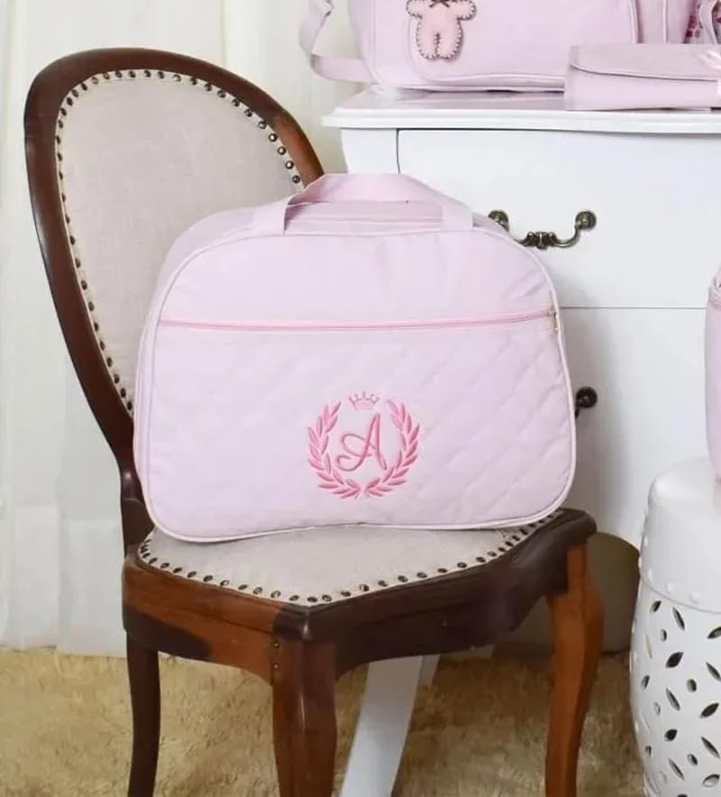 Mala Maternidade Valência Inicial do Nome Personalizada J Rosa