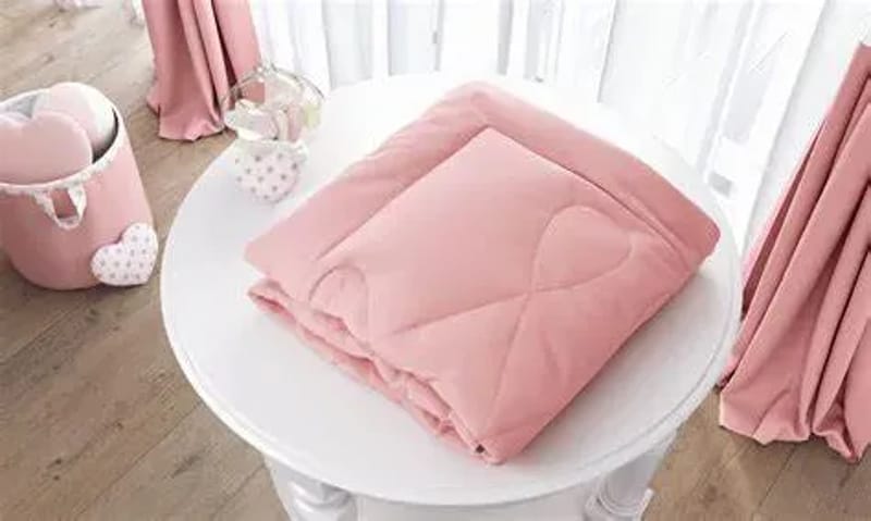 Edredom de Berço Pantografado Rosé