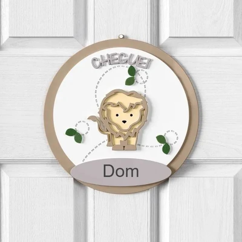 Porta Maternidade Personalizado Safári Baby - Dom