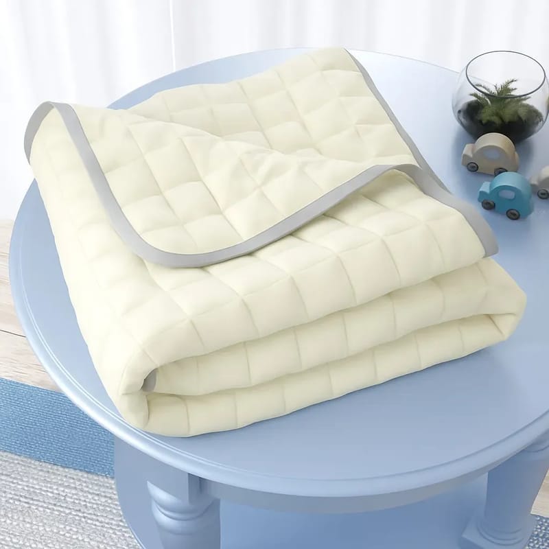 Edredom de Berço Matelado Amarelo/Cinza