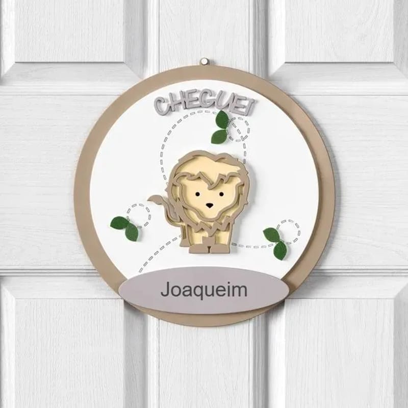 Porta Maternidade Personalizado Safári Baby - Joaqueim