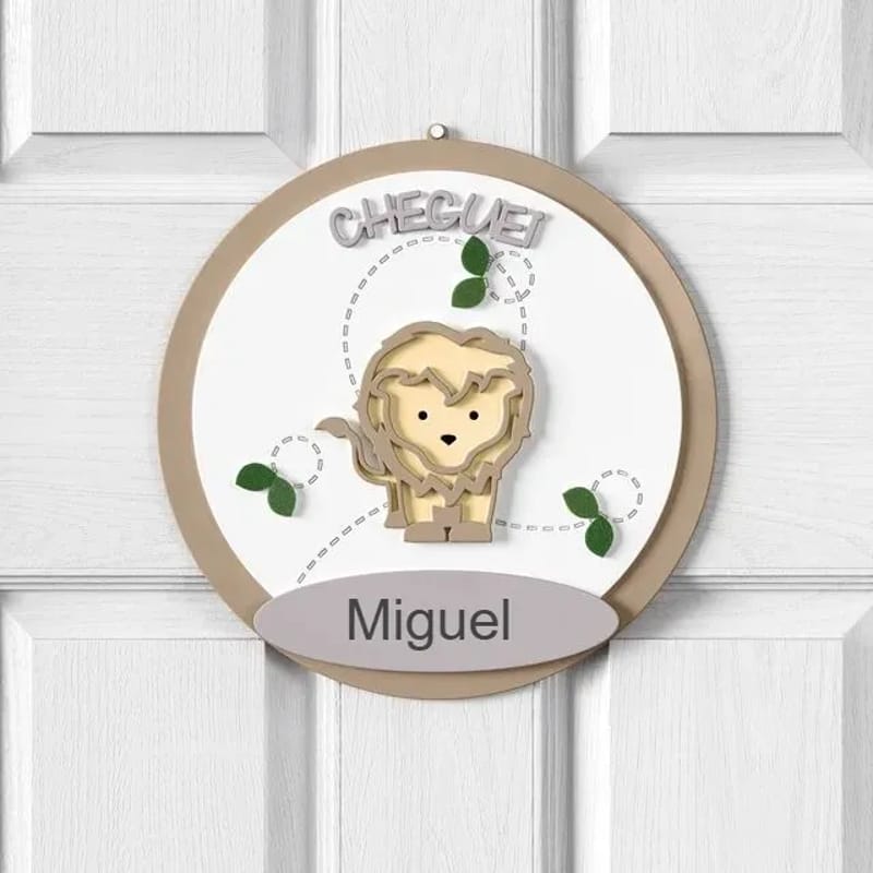 Porta Maternidade Personalizado Safári Baby - Miguel