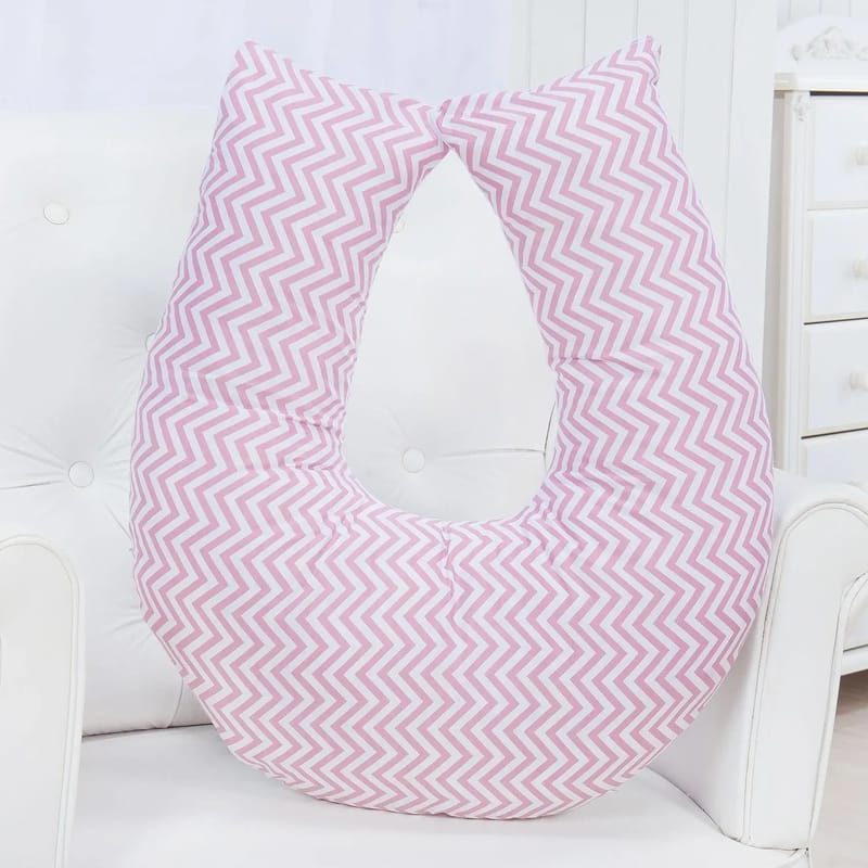 Almofada Amamentação Chevron Rosa