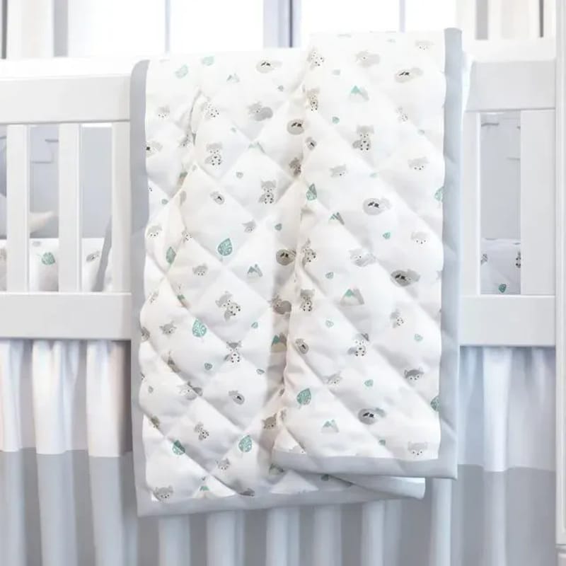 Edredom Branco Raposinha Cinza